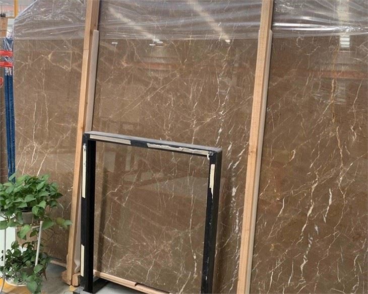 China Kozo Brown Marble Slabs 1.8cm