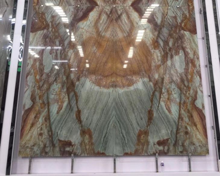 Open Book Gaya Bordeaux Quartzite Slabs
