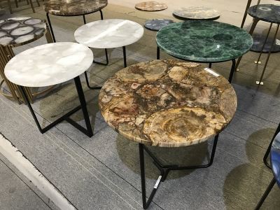 מאובנים של אבן אגת שולחן למעלה