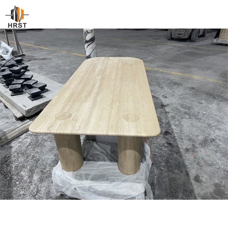 travertine dining room table