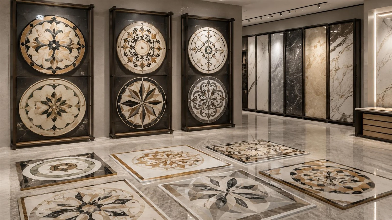 stone-medallion-waterjet-production-showroom stone-medallion-waterjet-production-showroom